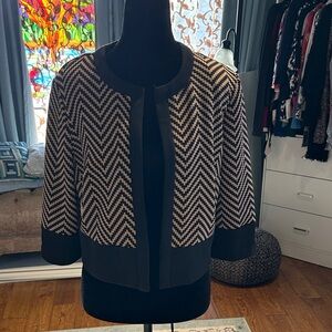 Danny & Nicole Black and Cream Chevron Blazer